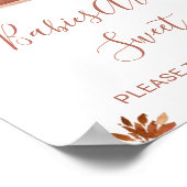 Brown Foliage Pumpkin Truck Baby Duschzeichen Poster (Ecke)