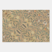 Brown Foliage Vintag William Morris Geschenkpapier Set (Vorderseite 2)