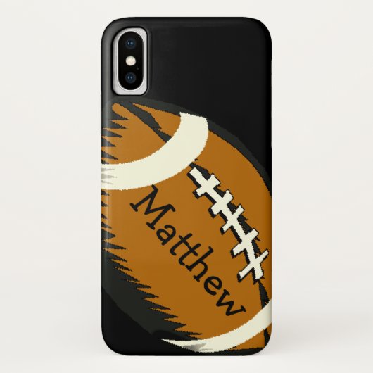 Brown Football Sports iPhone X Fall Case-Mate iPhone Hülle (Rückseite)