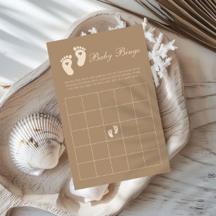 Brown Footprints Gender Aufdeckung des Baby Bingo