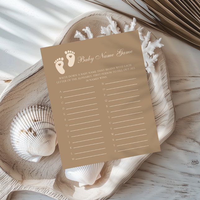 Brown Footprints Gender Aufdeckung des Babyname-Sp (Von Creator hochgeladen)