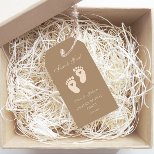Brown Footprints Gender Öffentlichkeit Vielen Dank Geschenkanhänger