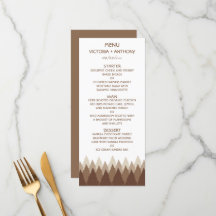 Brown Forest Range Woodland Wedding Menü