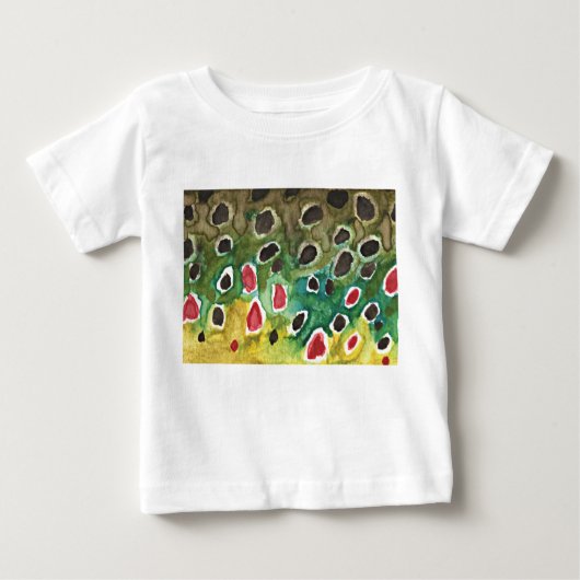 Brown Foreut Fly Fisherman Baby T-shirt (Vorderseite)