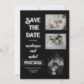 Brown Foto Booth Trendy Modern Save the Date Weddi Einladung (Vorderseite)