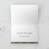 Brown Foto Peace & Joliday Karte (Innenseite)