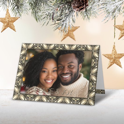 Brown Foto Peace & Joliday Karte