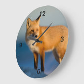 Brown Fox Große Wanduhr (Winkel)