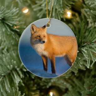 Brown Fox Keramik Ornament