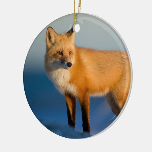 Brown Fox Keramik Ornament (Links)