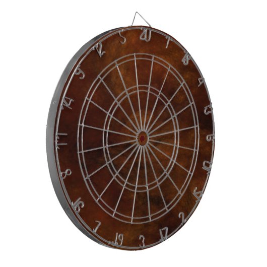 Brown Fraktal Dart Board Dartscheibe (Vorderseite Links)