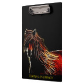 Brown Fraktal Horse Clipboard Klemmbrett (Links)