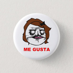 Brown-Frau ich Gusta Comic-Raserei-Gesicht Meme Button