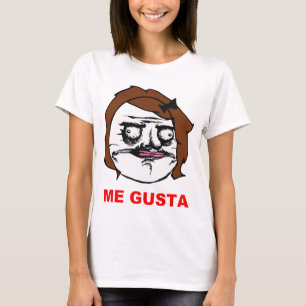 Brown-Frau ich Gusta Comic-Raserei-Gesicht Meme T-Shirt