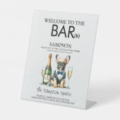 Brown French Bulldog Bar Sockelschild (Vorderseite)