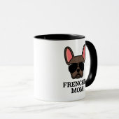 Brown French Bulldog Frenchie Mama Tasse (VorderseiteRechts)