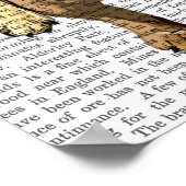 Brown French Bulldog mit Green Hat Poster (Ecke)