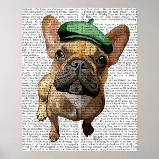 Brown French Bulldog mit Green Hat Poster (Vorne)