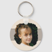 Brown fügt erstmalig blumengeschmücktes Foto hinzu Schlüsselanhänger (Rückseite)