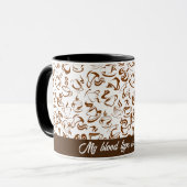 Brown Funny Coffee Tasse (Vorderseite Links)