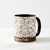 Brown Funny Coffee Tasse (VorderseiteRechts)
