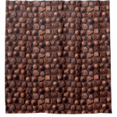 Brown Funny Unique Sweet Chocolate Pattern  Duschvorhang (Vorderseite)