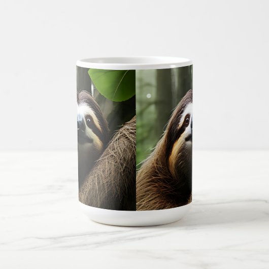 Brown Fuzzy Sloth, Coffee Tasse (Mittel)
