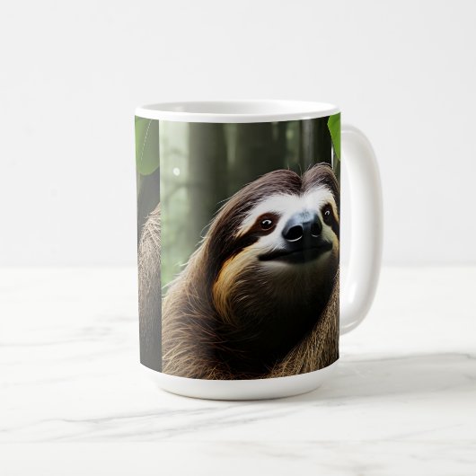 Brown Fuzzy Sloth, Coffee Tasse (VorderseiteRechts)