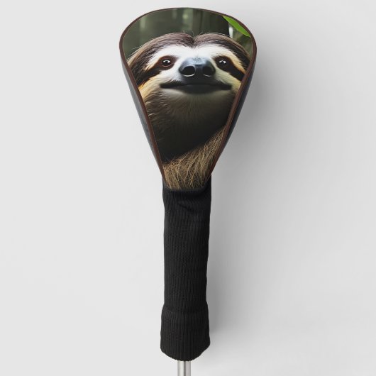 Brown Fuzzy Sloth, Golf Headcover (Vorderseite)