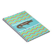 Brown Gator auf Zickzack Personalisiertem Notebook Notizblock (Rechte Seite)