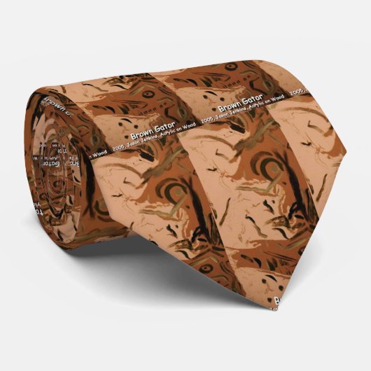 Brown Gator Krawatte (Gerollt)
