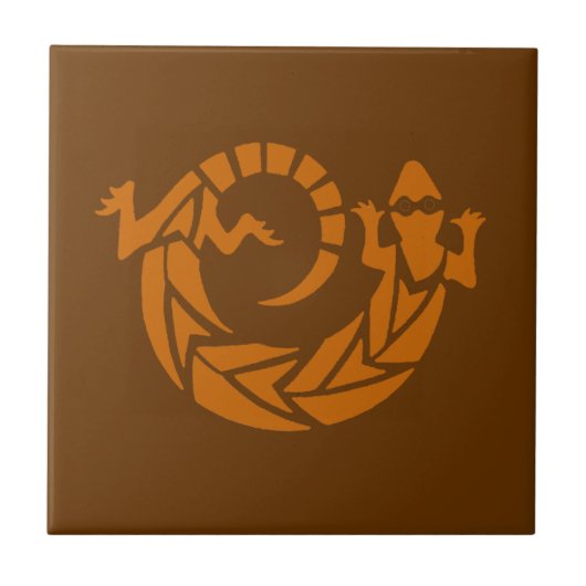 Brown Gecko Southwestern Tile Fliese (Vorderseite)