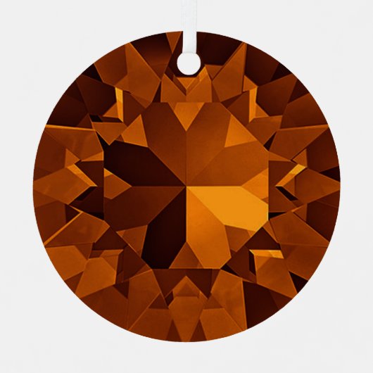 Brown Gems Ornament Aus Metall (Vorderseite)