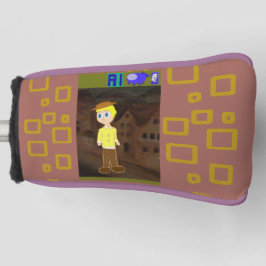 Brown Geometric Cartoon Theme Golf Headcover