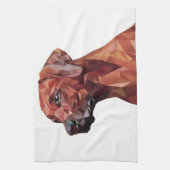 Brown Geometric Dog Küchentuch (Vertikal)