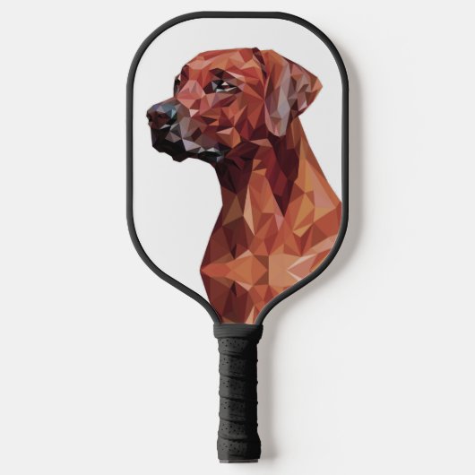 Brown Geometric Dog Pickleball Schläger (Vorderseite)