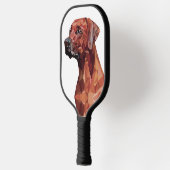 Brown Geometric Dog Pickleball Schläger (Links)
