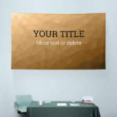 Brown geometric mesh Triangle custom text Banner (Messe)