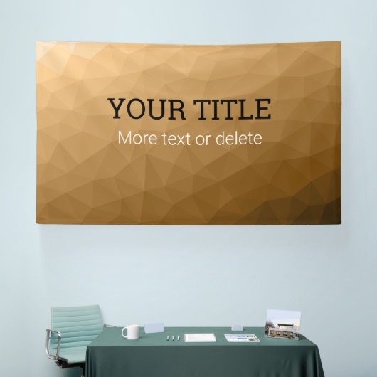Brown geometric mesh Triangle custom text Banner (Messe)