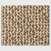 Brown Geometric Pattern Wrapping Paper Geschenkpapier (Flach)