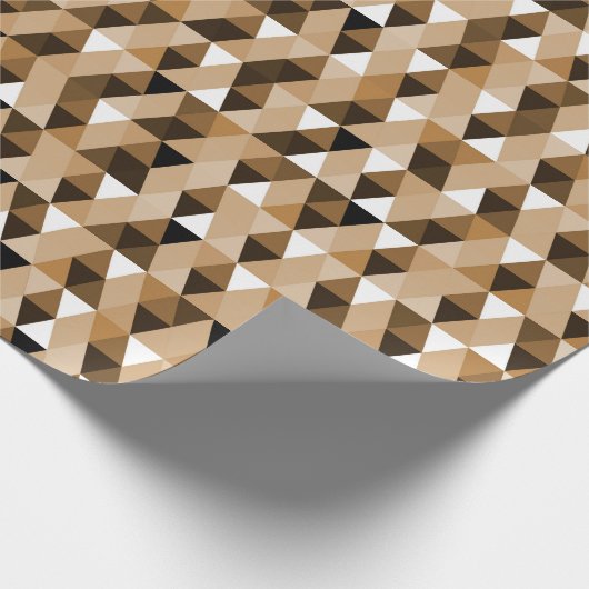 Brown Geometric Pattern Wrapping Paper Geschenkpapier (Ecke)