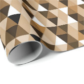 Brown Geometric Pattern Wrapping Paper Geschenkpapier (Rolleneckpunkt)