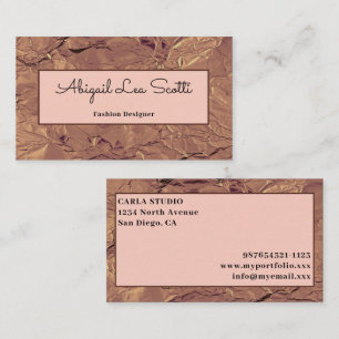 Brown Geometrie Artistic Business Card Visitenkarte