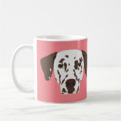 Brown Gepunktet Dalmatiner Dog Kaffee Tasse (Links)