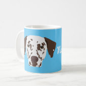 Brown Gepunktet Dalmatiner Dog Kaffee Tasse (Vorderseite Links)
