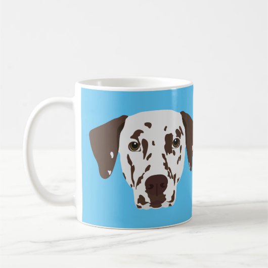 Brown Gepunktet Dalmatiner Dog Kaffee Tasse (Links)