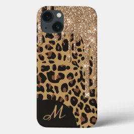 Brown Gepunktet Jaguar Print mit Glitzer Case-Mate iPhone Hülle