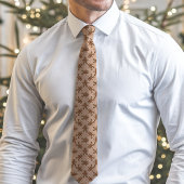 Brown Gingerbread Man Polka Dot Christmas Krawatte