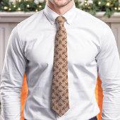Brown Gingerbread Man Polka Dot Christmas Krawatte
