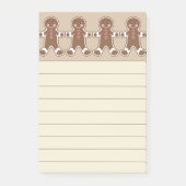 Brown Gingerbrot Post It Notes Post-it Klebezettel (Vorderseite)